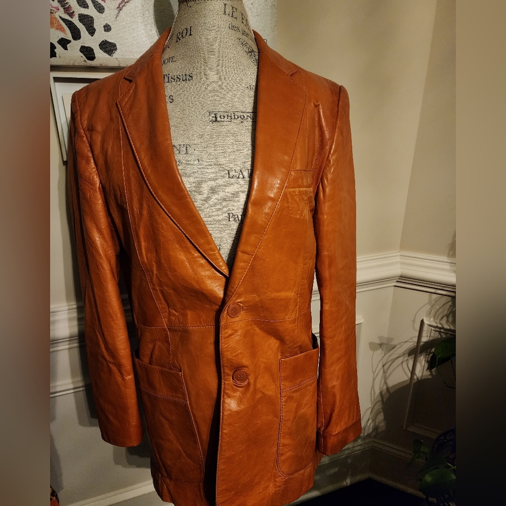 Beautiful Vintage Leather Blazer